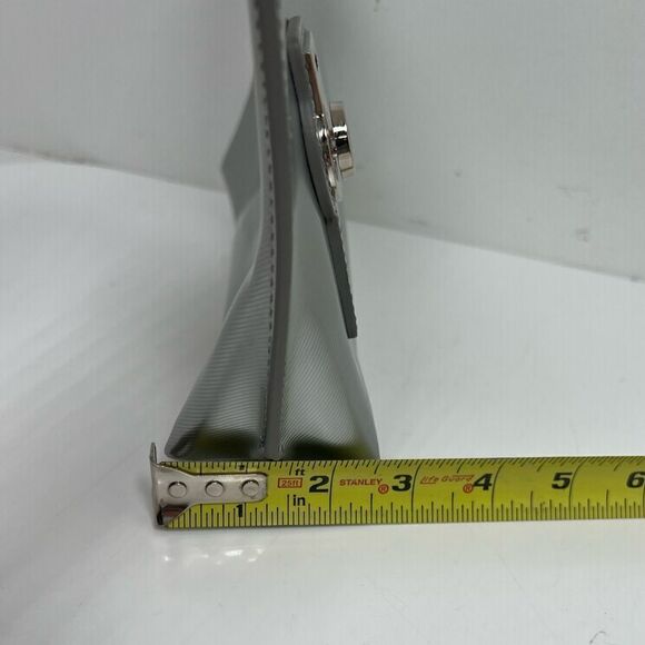 Burberry Silver Patent Leather Lock Trench Clutch - Picture 7 of 8